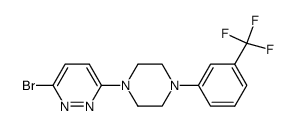 3-bromo-6-[4-[3-(trifluoromethyl)phenyl]-1-piperazinyl]pyridazine Structure
