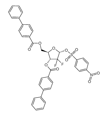 2-deoxy-2,2-difluoro-α-D-arabinofuranose-3,5-di-(4-phenyl)benzoate-1-p-nitrobenzenesulphonate Structure