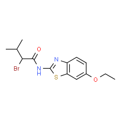 2-BROMO-N-6-ETHOXY-2-BENZOTHIAZOLYL-3-METHYL-BUTYRAMIDE结构式