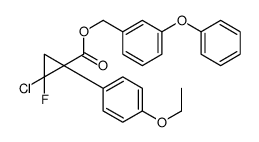 (3-phenoxyphenyl)methyl (1R,2S)-2-chloro-1-(4-ethoxyphenyl)-2-fluorocyclopropane-1-carboxylate Structure