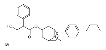 [8-[(4-butylphenyl)methyl]-8-methyl-8-azoniabicyclo[3.2.1]octan-3-yl] 3-hydroxy-2-phenylpropanoate,bromide Structure