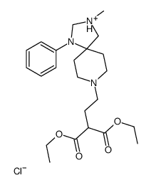 diethyl 2-[2-(3-methyl-1-phenyl-1,8-diaza-3-azoniaspiro[4.5]decan-8-yl)ethyl]propanedioate,chloride结构式