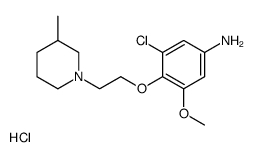 3-chloro-5-methoxy-4-[2-(3-methylpiperidin-1-yl)ethoxy]aniline,hydrochloride结构式
