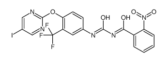 N-[[4-(5-iodopyrimidin-2-yl)oxy-3-(trifluoromethyl)phenyl]carbamoyl]-2-nitrobenzamide结构式