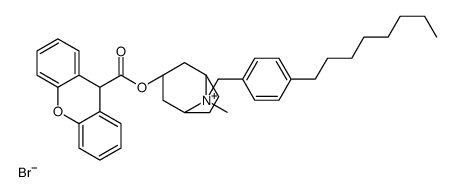 [(1S,5R)-8-methyl-8-[(4-octylphenyl)methyl]-8-azoniabicyclo[3.2.1]octan-3-yl] 9H-xanthene-9-carboxylate,bromide Structure