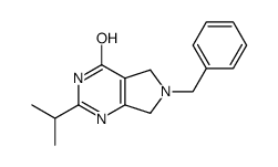 6-benzyl-2-isopropyl-3,5,6,7-tetrahydro-pyrrolo[3,4-d]pyrimidin-4-one结构式