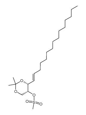 (2R,3R,4E)-1,3-O-isopropylidene-2-O-(methylsulfonyl)octadec-4-en-1,2,3-triol Structure