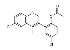 4-chloro-2-(6-chloro-4-methyl-2H-chromen-3-yl)phenyl acetate Structure