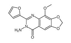 1,3-Dioxolo[4,5-g]quinazolin-8(7H)-one,7-amino-6-(2-furyl)-4-methoxy- (6CI)结构式