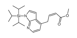 methyl (E)-4-(1-triisopropylsilylpyrrolo[2,3-b]pyridin-4-yl)but-2 -enoate结构式