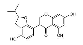 5,7-dihydroxy-3-(4-hydroxy-2-prop-1-en-2-yl-2,3-dihydro-1-benzofuran-7-yl)chromen-4-one结构式