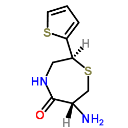 (2S,6R)-6-Amino-2-(2-thienyl)-1,4-thiazepan-5-one Structure