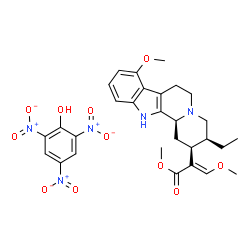 methyl (20β)-16(E),17-didehydro-9,17-dimethoxycorynan-16-carboxylate, compound with picric acid (1:1)结构式