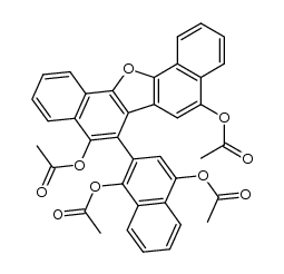 1',4',5,8-Tetraacetoxy-6-(2-'naphthyl)dinaphtho[1,2-b:2',1'-d]furan结构式