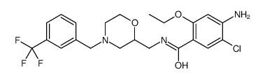4-amino-5-chloro-2-ethoxy-N-[[4-[[3-(trifluoromethyl)phenyl]methyl]morpholin-2-yl]methyl]benzamide Structure