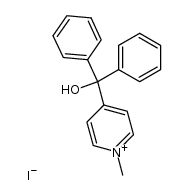 4-(hydroxy-diphenyl-methyl)-1-methyl-pyridinium iodide结构式