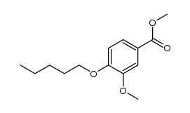 4-butoxy-3-methoxy-benzoic acid methyl ester Structure