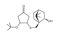 3-tert-Butoxy-4-[[(exo-2'-hydroxy-7',7'-dimethylbicyclo[2.2.1]heptanyl)methyl]thio]cyclopentanone结构式