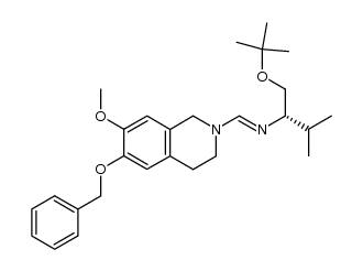 (S)-valino tert-butyl ether formamidine of 3-benzyloxy-4-methoxy-1,2,3,4-tetrahydro-isoquinoline Structure