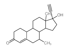 7.α.-Methyl-17-ethinyl-19-nortestosterone structure