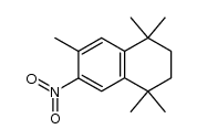 1,1,4,4,6-pentamethyl-7-nitro-1,2,3,4-tetrahydronaphthalene结构式
