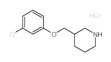 3-[(3-Chlorophenoxy)methyl]piperidine hydrochloride Structure