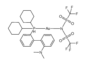 [2-(Dicyclohexylphosphino)-2'-(N,N-dimethylamino)biphenyl][bis(trifluoromethyl) sulfonylimido]gold(I) picture