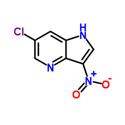 6-Chloro-3-nitro-1H-pyrrolo[3,2-b]pyridine结构式