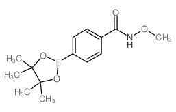 N-甲氧基-4-(4,4,5,5-四甲基-1,3,2-二氧硼杂环戊烷-2-基)苯甲酰胺结构式