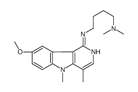 N-(8-methoxy-4,5-dimethylpyrido[4,3-b]indol-1-yl)-N',N'-dimethylbutane-1,4-diamine结构式