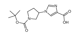 1-(1-叔丁氧基羰基-吡咯烷-3-基)-1H-咪唑-4-羧酸结构式