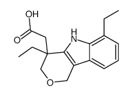 4,6-diethyl-1,3,4,5-tetrahydropyrano(4,3-b)indole-4-acetic acid结构式