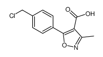 5-(4-(CHLOROMETHYL)PHENYL)-3-METHYLISOXAZOLE-4-CARBOXYLICACID structure