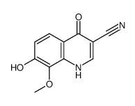 7-Hydroxy-8-methoxy-4-oxo-1,4-dihydro-3-quinolinecarbonitrile Structure