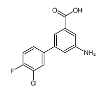 3-amino-5-(3-chloro-4-fluorophenyl)benzoic acid结构式