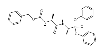 Diphenyl-N-(benzyloxycarbonyl)-L-alanyl-(2-decarboxy-L-alanin-2-yl)phosphonat Structure