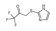 1,1,1-trifluoro-3-(1H-imidazol-2-ylsulfanyl)propan-2-one结构式