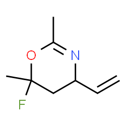 4H-1,3-Oxazine,4-ethenyl-6-fluoro-5,6-dihydro-2,6-dimethyl-(9CI) Structure
