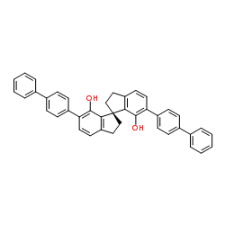(1R)- 6,6'-bis([1,1'-biphenyl]-4-yl)-2,2',3,3'-tetrahydro-1,1'-Spirobi[1H-indene]-7,7'-diol结构式