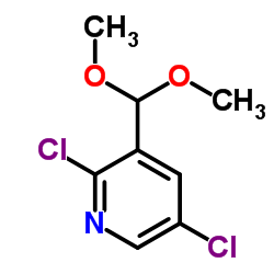 2,5-Dichloro-3-(dimethoxymethyl)pyridine结构式