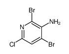 2,4-Dibromo-6-chloro-pyridin-3-ylamine结构式