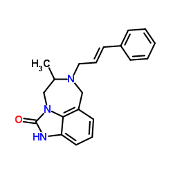 5-methyl-6-[(2E)-3-phenylprop-2-en-1-yl]-4,5,6,7-tetrahydroimidazo[4,5,1-jk][1,4]benzodiazepin-2-ol结构式