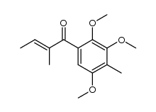 (E)-2-methyl-1-(2,3,5-trimethoxy-4-methylphenyl)but-2-en-1-one结构式