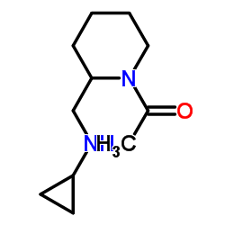 1-{2-[(Cyclopropylamino)methyl]-1-piperidinyl}ethanone结构式