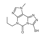 9-methyl-6-propyl-3-sulfanylidene-2H-[1,2,4]triazolo[3,4-f]purin-5-one Structure