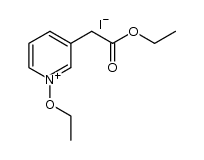 3-(2-ethoxy-2-oxoethyl)pyridine-1-oxide ethyl iodide结构式