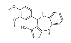 4-(3,4-dimethoxyphenyl)-2,4,5,10-tetrahydro-1H-pyrrolo[3,4-c][1,5]benzodiazepin-3-one Structure