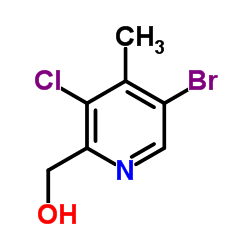 (5-Bromo-3-chloro-4-methyl-2-pyridinyl)methanol结构式