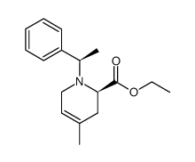 (6R)-1-[(R)-1-phenylethyl]-6-ethoxycarbonyl-4-methyl-3,4-didehydropiperidine Structure