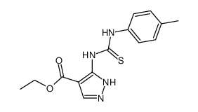 ethyl 5-(3-(p-tolyl)thioureido)-1H-pyrazole-4-carboxylate结构式